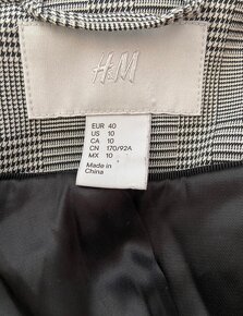 Dámské šedo černé sako H&M vel.40 - 5