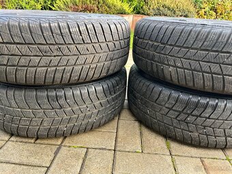 4x plechový disky 5x112 R16, zimní pneu 80% - 5