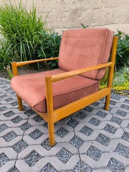 Retro dřevěné křeslo TON - Brusel 70. léta - 5