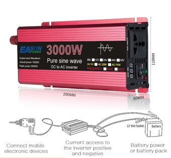 Měnič do auta 3000W - 5