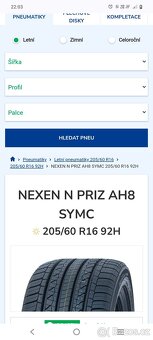 Pneu nexen 205/60/16 letní - 5