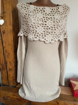 Přízové úpletové šaty M/L - 5