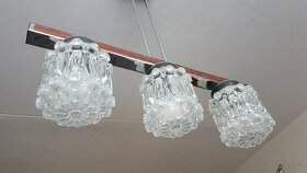 Lustr z broušeného skla, chrom Brusel ČSSR - 5