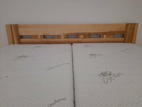 Nová jasanová masivní postel, nosnost 700 kg, Odvezu - 5