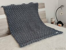 Pletená dětská deka šedá - 5