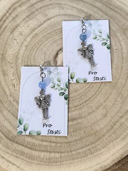 Přívěsek - Andělka s modrým křemenem - 5