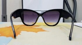 Nové černé dámské sluneční brýle módní plastové - 5
