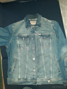GUESS JEANS BUNDA MODRÁ - XL, 100% STAV Džínová bunda Dziska - 5