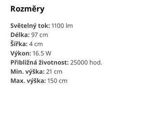 LED Závěsné světlo IKEA, 97cm - 5