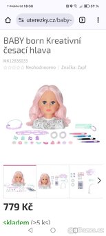 Cesaci hlava nová baby Born - 5