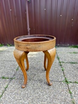 Starožitný taburet /stolek masiv - 5