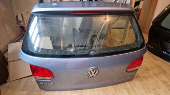 VW golf VI. karoserie + dveře +díly z jiného vozu černá met - 5