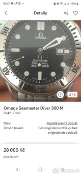 Prodám hodinky Omega Seamaster James Bond - 5