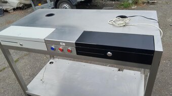 Nerezový stůl s pokladními boxy 124x63x90 cm - 5