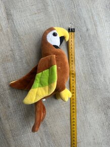 Pestrý plyšový papoušek , 33 cm - 5