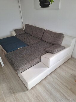 Šedobílá sedací souprava - 5