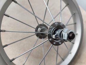 12" ALU ráfek s výpletem a nábojem na dětské kolo, kočárek - 5