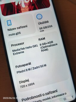Motorola Moto G05 8GB/256GB - Nový - záruka - 5