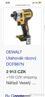 Dewalt 20VMAX /XR DCF887 Úplně Nový Impact Utahovak $$$$ - 5