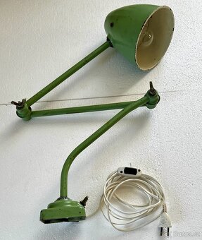 Retro průmyslová dílenská stolní lampa - 5
