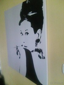 Design dekorativní obraz, rozměr: 900x900mm Audrey Hepburn - 5