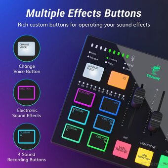 TONOR TX310, RGB audio mixér - 5