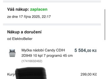 Myčka nádobí Candy CDIH 2D949 10 kpl 7 programů 45 cm - 5
