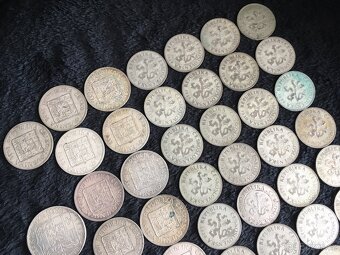 51 kusů stříbrných 5, 10 a 20 Kč, mince ČSR První Republika - 5