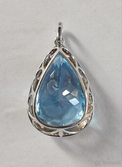 DIAMANTOVÝ PŘÍVĚSEK TOPAZ 53.63ct SWISS BLUE BRILIANTY - 5