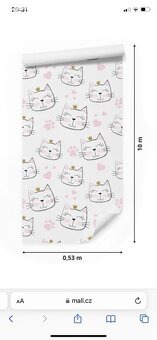 NOVÁ tapeta kočky 10m x 53cm (3 ks)) - 5