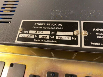 Kazetový magnetofon STUDER A807 - 5