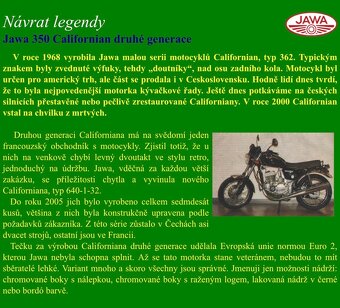Jawa 350 Californian, bílá perleť, český TP, STK 2027 - 5