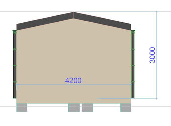 Modulový dům/rekreační chata 13x4,2x3m ve stavu Hruba stavba - 5