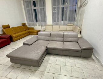 Sedací souprava rohová - kůže - 5