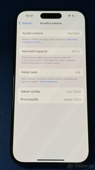 iPhone 15 Pro 128GB Black Titan, krásný stav - 5