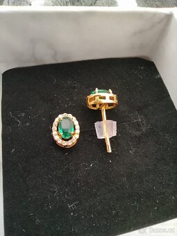 Zlaté náušnice s diamanty / brilianty NOVÉ - 5