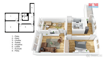 Prodej bytu 3+1, 57 m², Hradec Králové, ul. Polní - 5