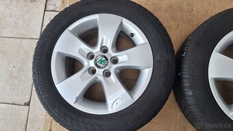 Alu kola Škoda 14" 5x100 letní pneu 185/60 R14 5-6mm Fabia - 5