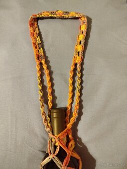 drhaná taška na lahev macramé vícebarevná - 5