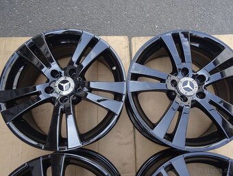 Alu disky černé na Mercedes, 17", 5x112, ET 38, šířka 7,5J - 5