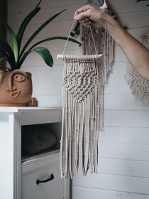 Macramé dekorace na zeď, Valentýn, láska - 5