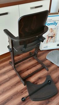 Dřevěná rostoucí židle, pult, popruhy, polstrování - 5