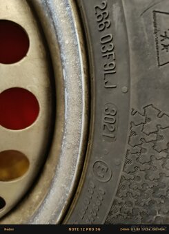 Prodám zimní kola na Volkswagen Caddy 195/65 R15 T - 5