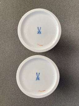 Meissen, Míšeň Porcelánové párové svícny 6.5 cm - 5