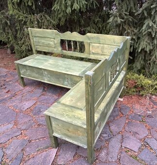 Rohová vidiecka lavica - L40 - 5