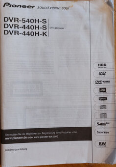 DVD/CD recorder DVR-440H+DO+manuál - 5