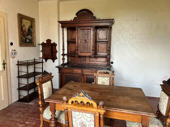 Starožitný nábytek kompletní souprava neorenesance - 5