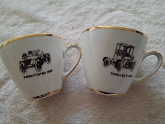 sada 6ti retro hrnečků s podšálky - 5