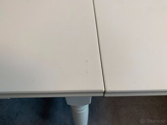 Dřevěný bílý stůl IKEA INGATORP - 5