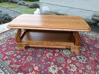 Rustikální konferenční stolek se spodní deskou - TOP STAV - 5